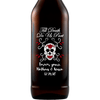 Til Death Do Us Part with skull and roses custom etched beer bottle wedding favor by Etching Expressions
