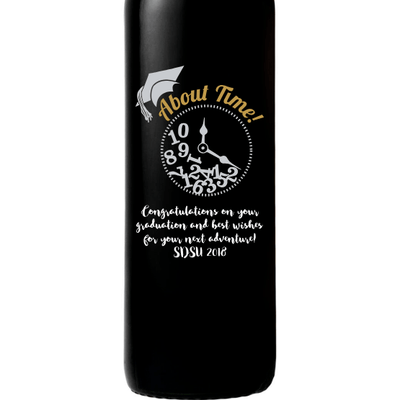 Personalized Red Wine Bottle Gift- Congratulations Graduate