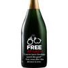 Free at Last engraved champagne bottle for funny divorce gift by Etching Expressions