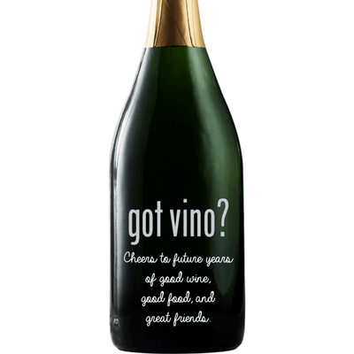 Got Vino engraved champagne bottle funny champagne gift by Etching Expressions