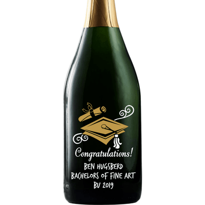 Champagne - Graduation Cap