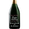 Happy Holidays with berries personalized champagne bottle by Etching Expressions