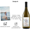 Custom wine label on white wine - Upload your Photo for the perfect gift