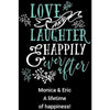Personalized Etched White Wine Bottle Gifts - Love and Laughter