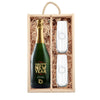 Happy new year custom champagne gift set with logo