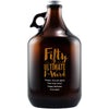 Fifty is the Ultimate F-Word custom etched beer growler 50th birthday gift by Etching Expressions