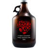 Happy Valentine's Day customized beer growler by Etching Expressions