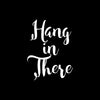 Custom etched blue wine bottle -Hang in There