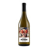 Custom uploaded picture on white wine bottle by Etching Expressions