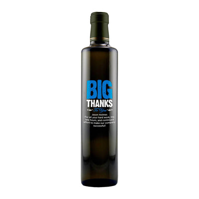 Big Thanks To You etched olive oil gourmet thank you gift by Etching Expressions