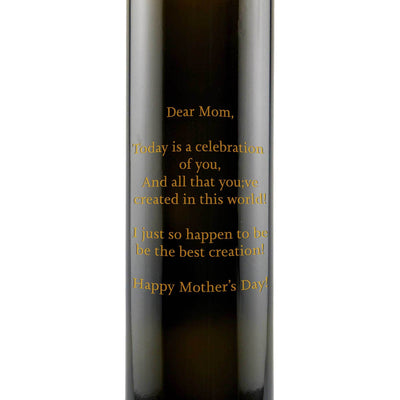 Custom text etched on gourmet olive oil bottle foodie gift by Etching Expressions