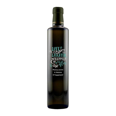 Personalized Etched Balsamic Vinegar / Olive Oil - Love and Laughter
