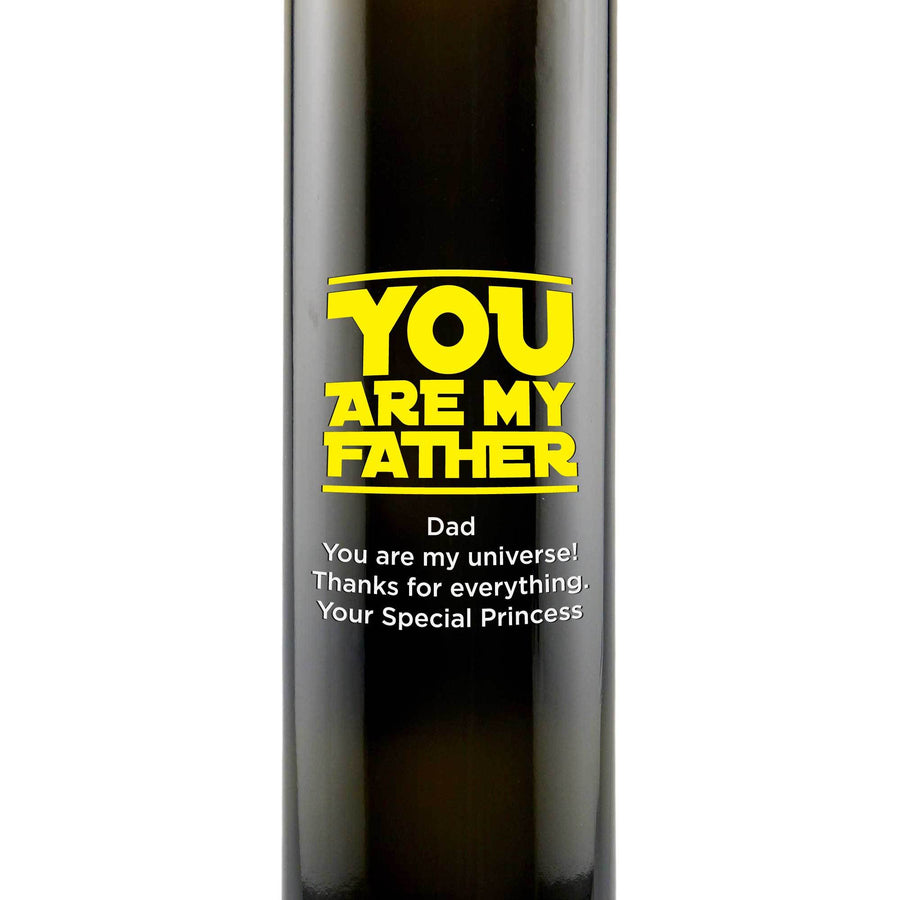 You are My Father custom engraved olive oil Father's Day gift for scifi lover by Etching Expressions