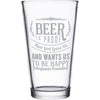 "Beer is proof that God loves us" Ben Franklin etched pint glass by Etching Expressions