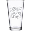 "Happy Birthday" fun font etched pint glass by Etching Expressions